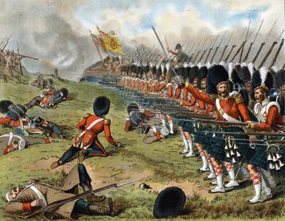 De opmars van de 93e Sutherland Highlanders in de slag bij de Alma 1854 - in 
