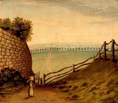 Uitzicht op het Voetpad naar Lenton door Nottingham Park, c.1795 door British School