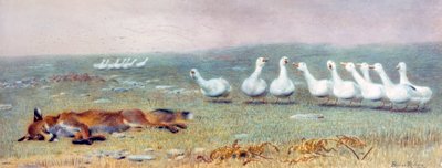 Een Spelletje Vos en Ganzen door Briton Riviere
