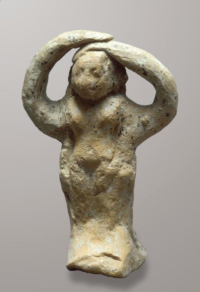Beeldje van een rouwende, uit Azor, Israël (klei) door Bronze Age