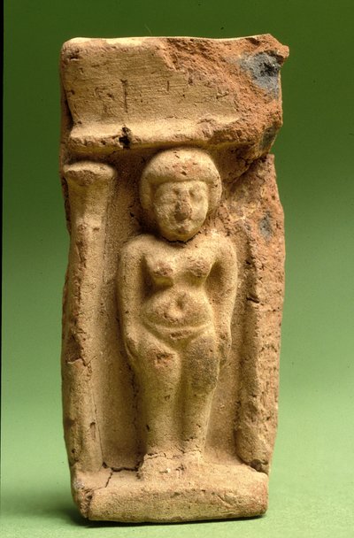 Beeldje van Asherah, Kanaänitisch, 999-600 v.Chr. (klei) door Bronze Age