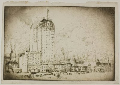 Chicago - Het Blackstone Hotel door Bror Julius Olsson Nordfeldt