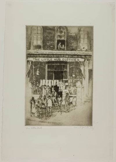 Chicago - The Little Hub, South Clark en Harrison Sts door Bror Julius Olsson Nordfeldt