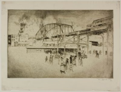 Chicago - Woodlawn, 63rd St.  Jackson Park door Bror Julius Olsson Nordfeldt