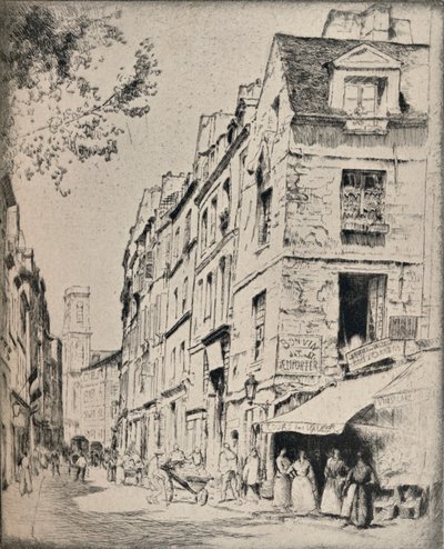 Cour des Halles, Rue St Jacques, 1915 door Bror Julius Olsson Nordfeldt