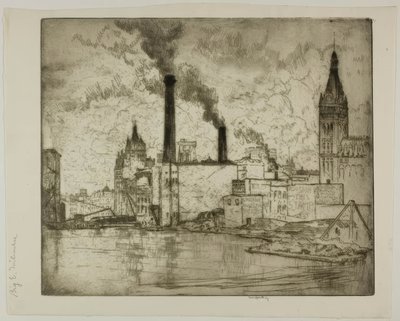 De Grote E door Bror Julius Olsson Nordfeldt