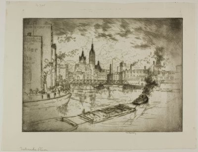 De Milwaukee-rivier door Bror Julius Olsson Nordfeldt