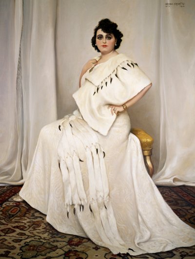 Portret van Anna Lolli (1888-1973), geliefde van Pietro Mascagni, schilderij door Bruno Croatto (1875-1948) door Bruno Croatto