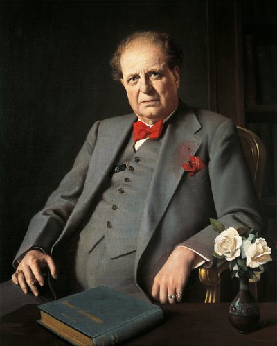 Portret van Pietro Mascagni door Bruno Croatto