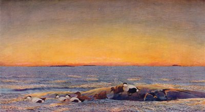 Zonsopgang, 1896 door Bruno Andreas Liljefors