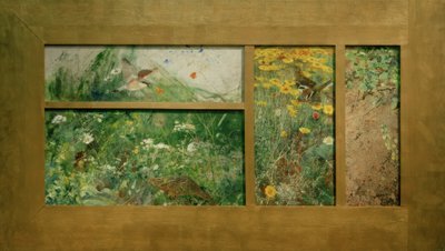 Vier vogelstudies door Bruno Andreas Liljefors