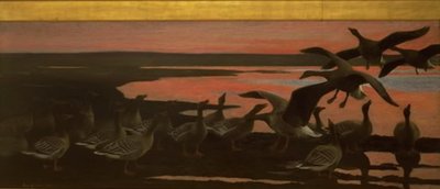 Wilde ganzen door Bruno Liljefors
