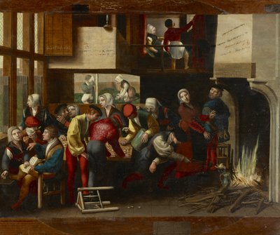Een Bordeel Scène, ca. 1540 door Brunswick Monogrammist