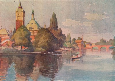 Het Shakespeare Memorial Theatre, Stratford On Avon, ca. 1905 door Buddig Anwylini Pughe