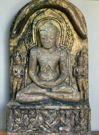 Zittende Boeddha in meditatie door Burmese School