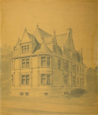 William J. Goudy House, Chicago, Illinois, perspectief door Burnham and Root