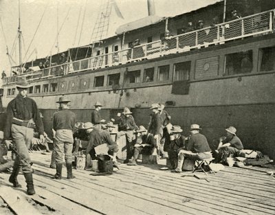 13e Infanterie bij het ontbijt, Spaans-Amerikaanse oorlog, 11 juni 1898, 1899 door Burr McIntosh