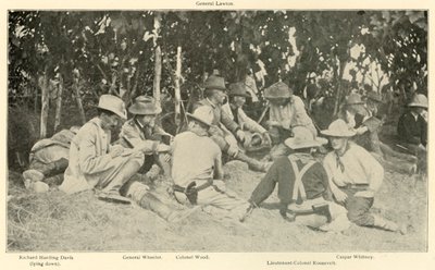 Conferentie na de Slag van de Rough Riders, Spaans-Amerikaanse Oorlog, juni 1898, 1899 door Burr McIntosh