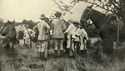 Generaal Lawton leert van Cubaanse officieren...30 juni, Spaans-Amerikaanse oorlog, 1898, 1899 door Burr McIntosh