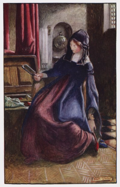 Illustratie voor The Cloister and The Hearth door Charles Reade (kleur litho) door Byam (after) Shaw