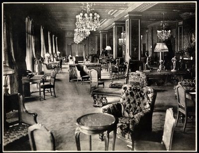 Lounge in het Hotel Knickerbocker, 1906 door Byron Company