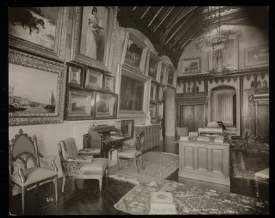 De kunstgalerij van het Helen Gould landgoed (voormalige Jay Gould residentie) in Tarrytown, New York, 1893-94 door Byron Company