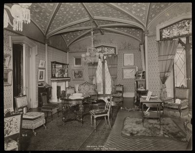 De salon van het Helen Gould landgoed (voormalige Jay Gould residentie) in Tarrytown, New York door Byron Company