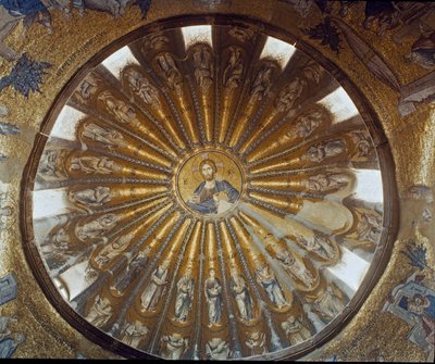 Christus Pantocrator en de Apostelen (mozaïek) door Byzantine