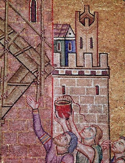 Bouw van de toren van Babel door Byzantine