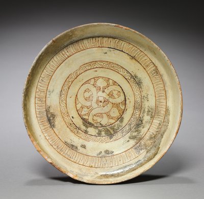 Diep Bord met Decoratieve Patronen, 1100s door Byzantine