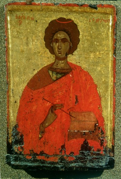 Icoon van St. Pantaleon van Nicomedia (gest. c.305 AD) door Byzantine