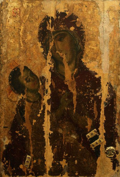 Icoon van de Moeder Gods van Chelm, 11e eeuw door Byzantine
