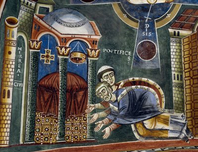 Heilige Nicolaas gewijd tot bisschop van Myra (detail) door Byzantine