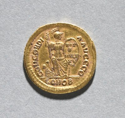 Solidus van Theodosius I de Grote door Byzantine