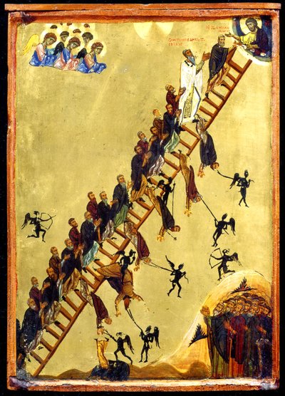 De hemelse ladder van Sint Johannes van Climacus door Byzantine