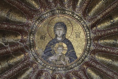 Maagd en Kind, in het Chora-kerkmuseum door Byzantine