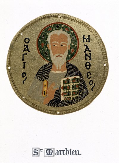 Sint Mathieu - in "Geschiedenis en monumenten van Byzantijnse email" door N. Kondakow door Byzantine Byzantine