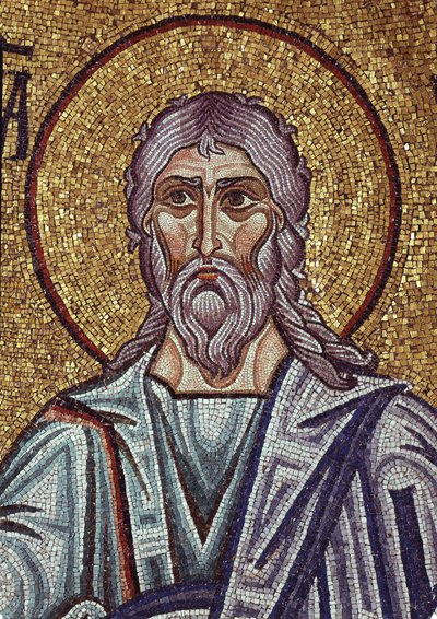 De profeet Jeremia (detail) van interieurmozaïeken in de Basiliek van San Marco, 12e eeuw door Byzantine Byzantine