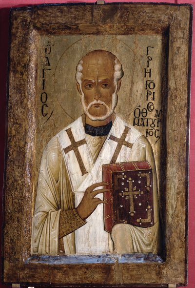 Icoon van St. Gregorius door Byzantine School