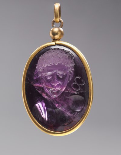 Intaglio met mannelijk portretbuste, 500s door Byzantine School