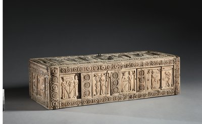 Ivoren doos met scènes van Adam en Eva, 1000-1100 door Byzantine School