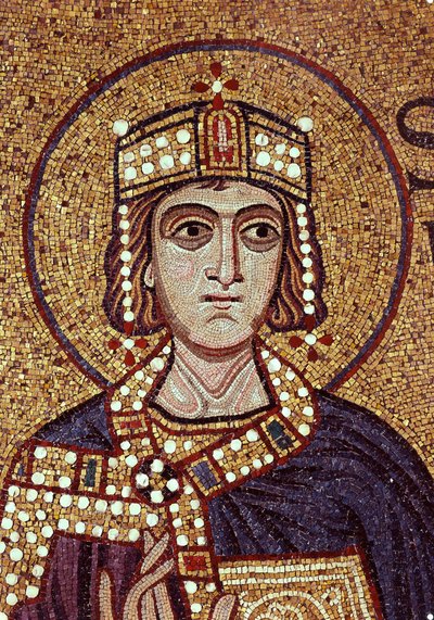 Koning Salomo (detail) door Byzantine School