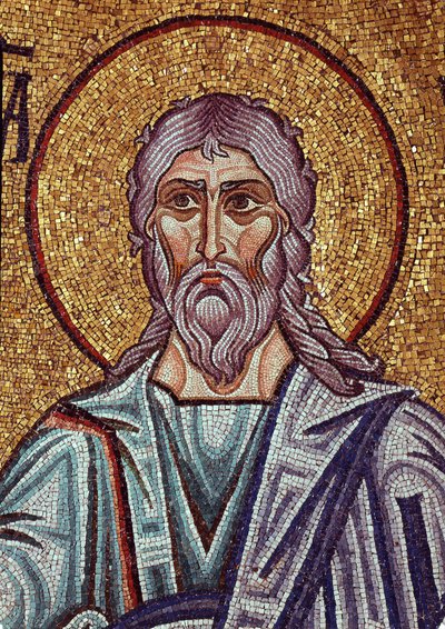 De profeet Jeremia (detail) door Byzantine School
