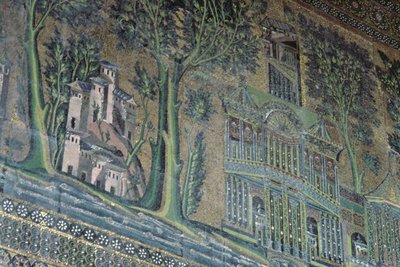 Mozaïeken op de Westportiek, 8e eeuw door Byzantine School