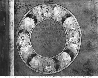 De vier evangelisten, uit de Codex Purpureus door Byzantine School