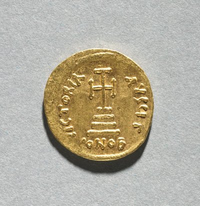 Solidus met Heraclius en zijn zoon Heraclius Constantijn door Byzantine School