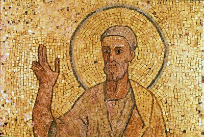 Sint-Pieter, uit de crypte van Sint-Pieter, ca. 700 AD door Byzantine School