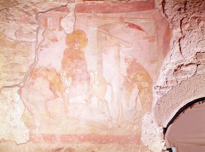 De Vlucht naar Egypte door Byzantine School