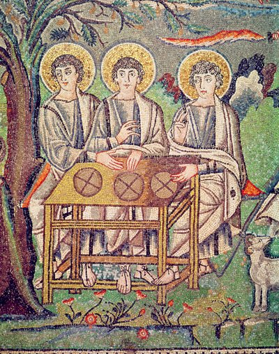 De drie engelen (detail) door Byzantine School