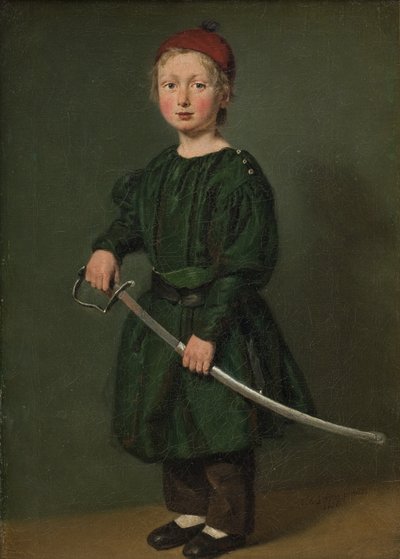 Een van de zonen van de kunstenaar door C.A. Jensen